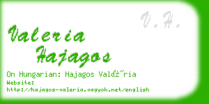 valeria hajagos business card